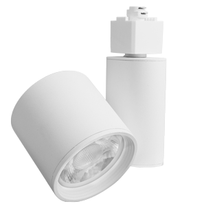 Elco Lighting Gordian LED Cylinder Track Head, 10W, CCT Selectable, 38° Beam, White, ET619CT3DW