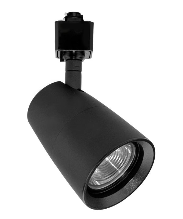 Elco Lighting Bachman LED Track Fixture, 20W, 3000K, TRIAC/ELV, Adjustable Beam 20–50°, Black with White Trim, ET75830DB