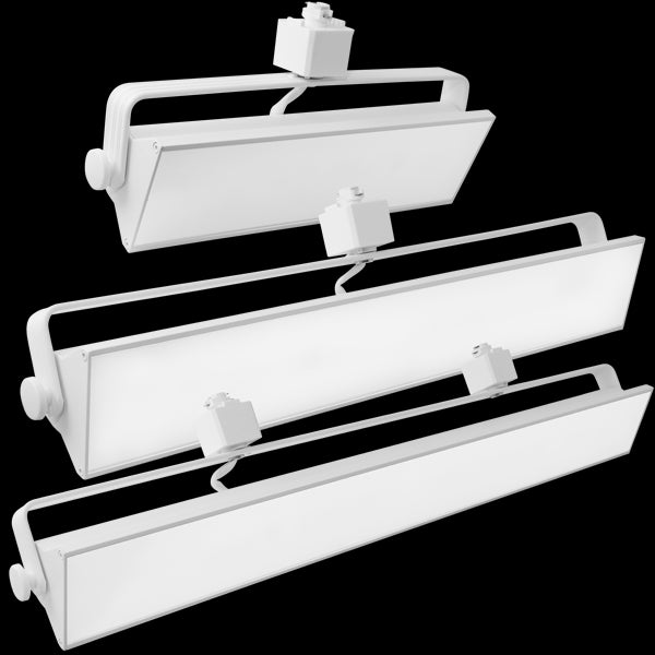 Elco Ligthing ETW42CT3W LED Pipe™ Wall Wash Track Fixture with 3-CCT Switch All White