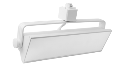 Elco Lighting LED Pipe Wall Wash Track Fixture, 20W, CCT Selectable, 120V, 12 In., All White, ETW42CT3W-J