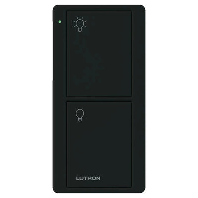 Lutron 2-Button Pico Smart Remote, with Light Icons, PJ2-2B-GBL-L01, Black