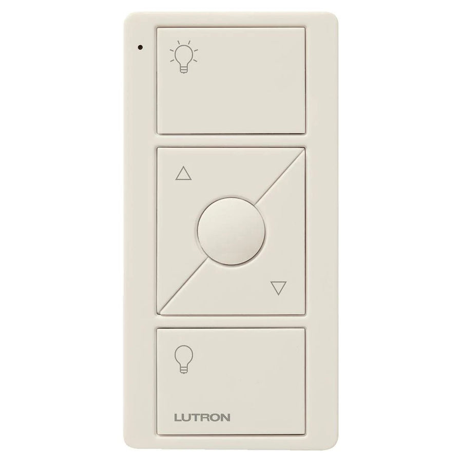Lutron 3-Button with Raise/Lower and Preset, Pico Smart Remote, with Light Icons, Light Almond, PJ2-3BRL-GLA-L01
