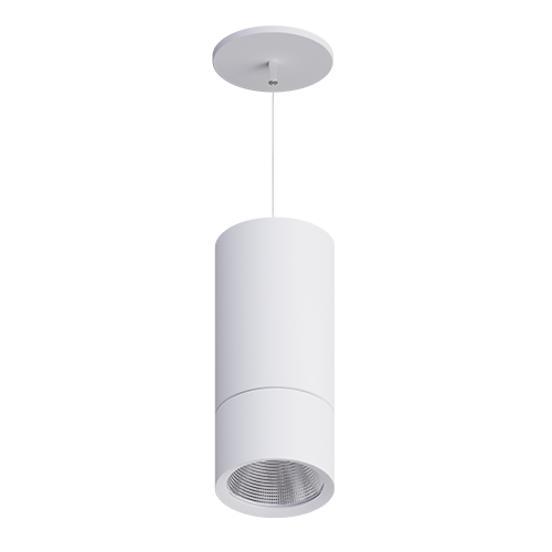 Elite Lighting FPR1 Architectural LED Pendant, 18W, CRI90, 0-10V, Multi-Lumen, Pendant Mount, Architectural White, FPR1-LED-1800L