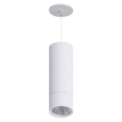 Elite Lighting FPR2 LED Round Pendant Cylinder, 32W, CCT Selectable, CRI90, 0-10V Dimming, Architectural White, FPR2-LED-3000L