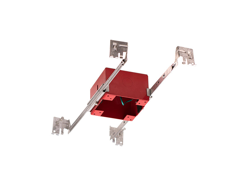 Westgate Mfg IC Airtight Fire-Rated Junction Box, 4 In., 2-3/8 In. Deep, Red, ICF4SJBB