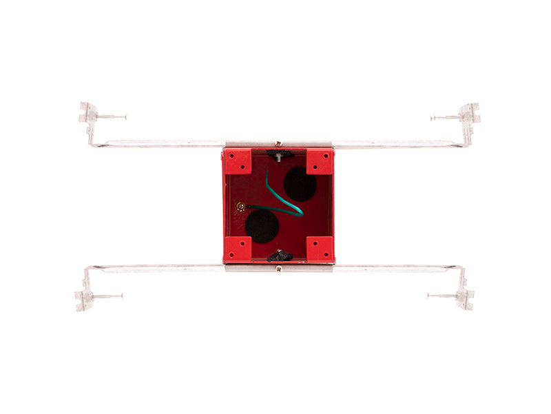 Westgate Mfg IC Airtight Fire-Rated Junction Box, 4 In., 2-3/8 In. Deep, Red, ICF4SJBB