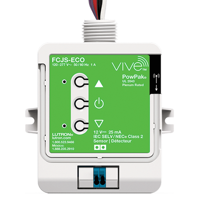 Lutron Powpak Wireless Fixture Control For Ecosystem Drivers and Ballasts, Vive Enabled, FCJS-ECO