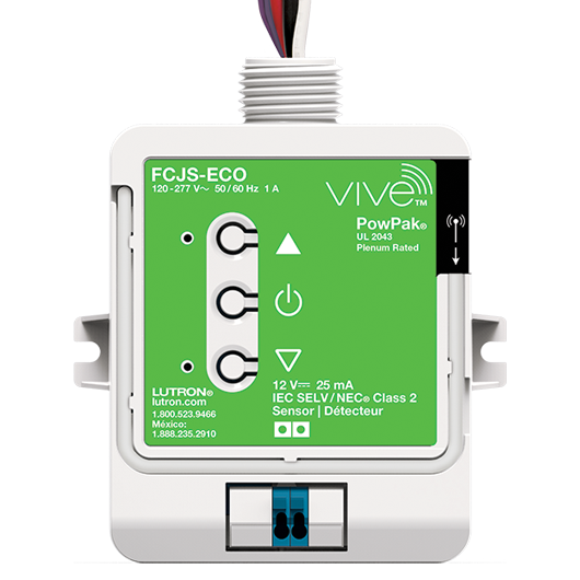 Lutron Powpak Wireless Fixture Control For Ecosystem Drivers and Ballasts, Bulk Pack, Vive Enabled, FCJS-ECO-BULK8