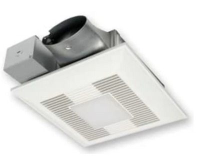 Panasonic FV-0510VSCL1  Fan/LED light with ECM Motor and Pick-A-Flow, 50, 80 or 100 CFM, Built-in Condensation Sensor (LED chip panel incorporates night light).