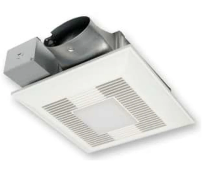 Panasonic FV-0510VSCL1  Fan/LED light with ECM Motor and Pick-A-Flow, 50, 80 or 100 CFM, Built-in Condensation Sensor (LED chip panel incorporates night light).