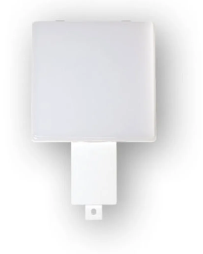 Panasonic FV-0510VSL1 Fan/LED light with ECM Motor and Pick-A-Flow 50, 80 or 100 CFM, ceiling or wall mount, 3-3/8" housing depth
(LED chip panel incorporates night light).