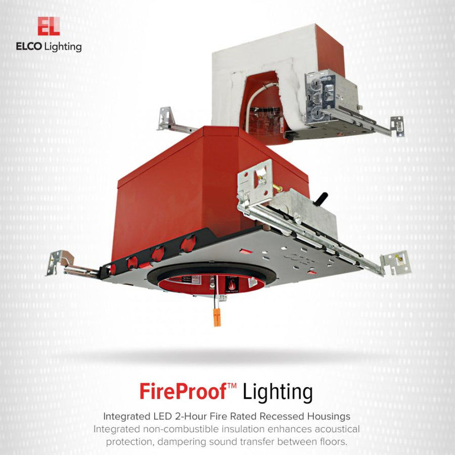 Elco Lighting 4" LED Fire Rated New Construction IC Airtight, 14W, EL48FICA