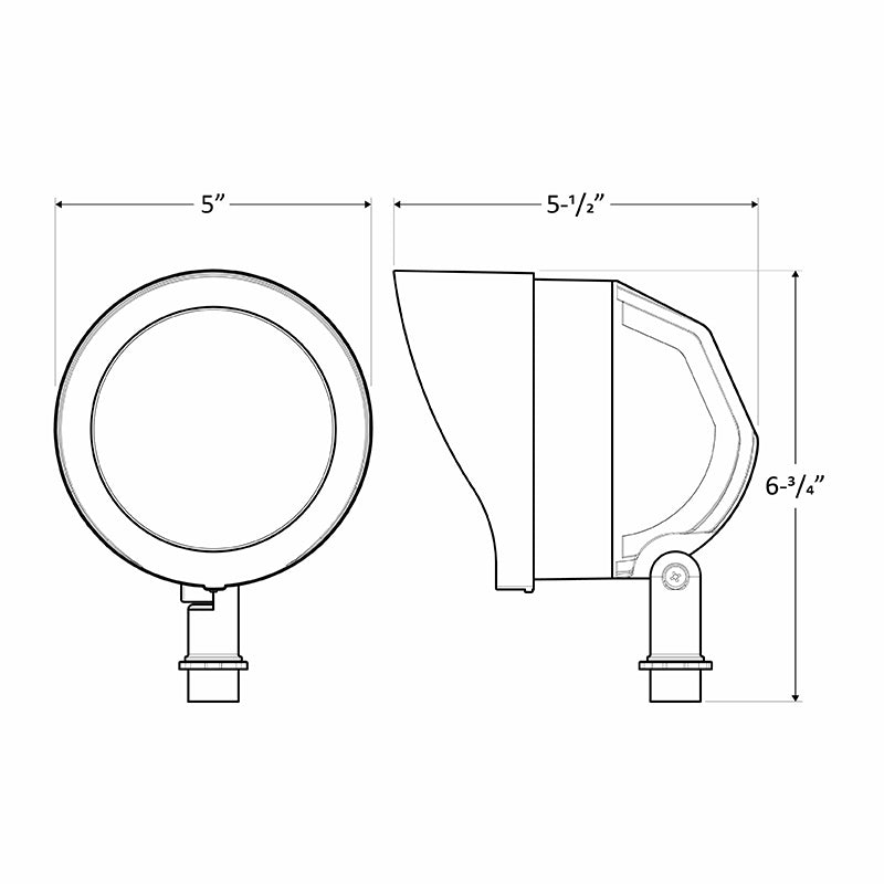 Westgate Mfg LED Flood, 12W, 12V, 4000K, 35° Beam, Dark Bronze, GL-12V-12W-40K-BR