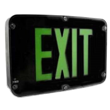 Westgate NEMA 4X Rated LED Exit Signs Double Green Letter Black, XTN4X-2GB