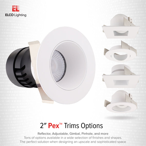 Elco Lighting Pex 2" Round Deep Reflector, All White, ELK2818W