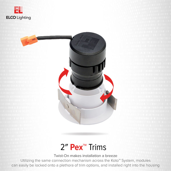 Elco Lighting Pex 2" Round Deep Reflector, All White, ELK2818W