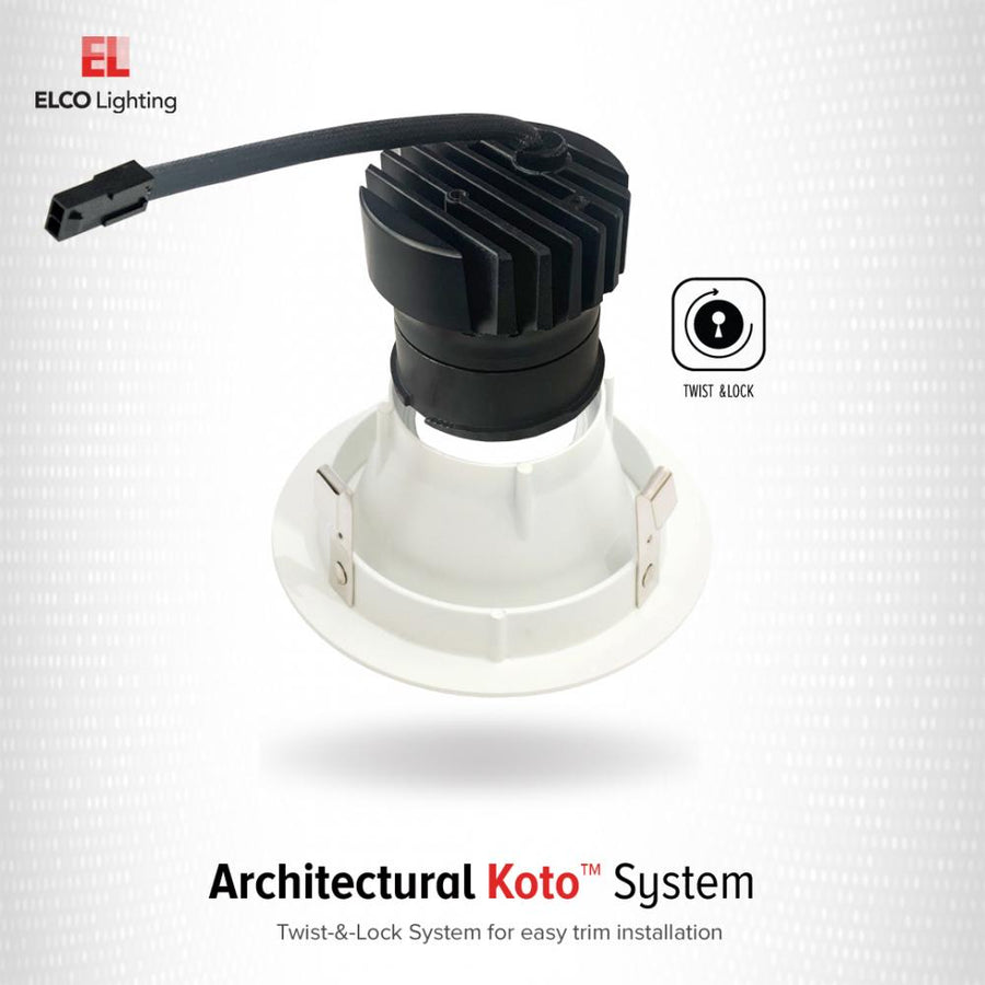Elco Lighting Koto Architectural LED Light Engine, 14.7W Max, 2700K, CRI95, 38° Beam, ELK1940D