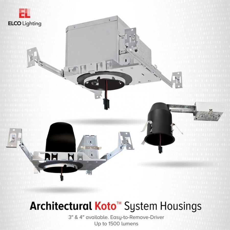 Elco Lighting Koto 4", 15.7W, 1250 lm, Triac/ELV, IC Airtight, E4LK47ICA