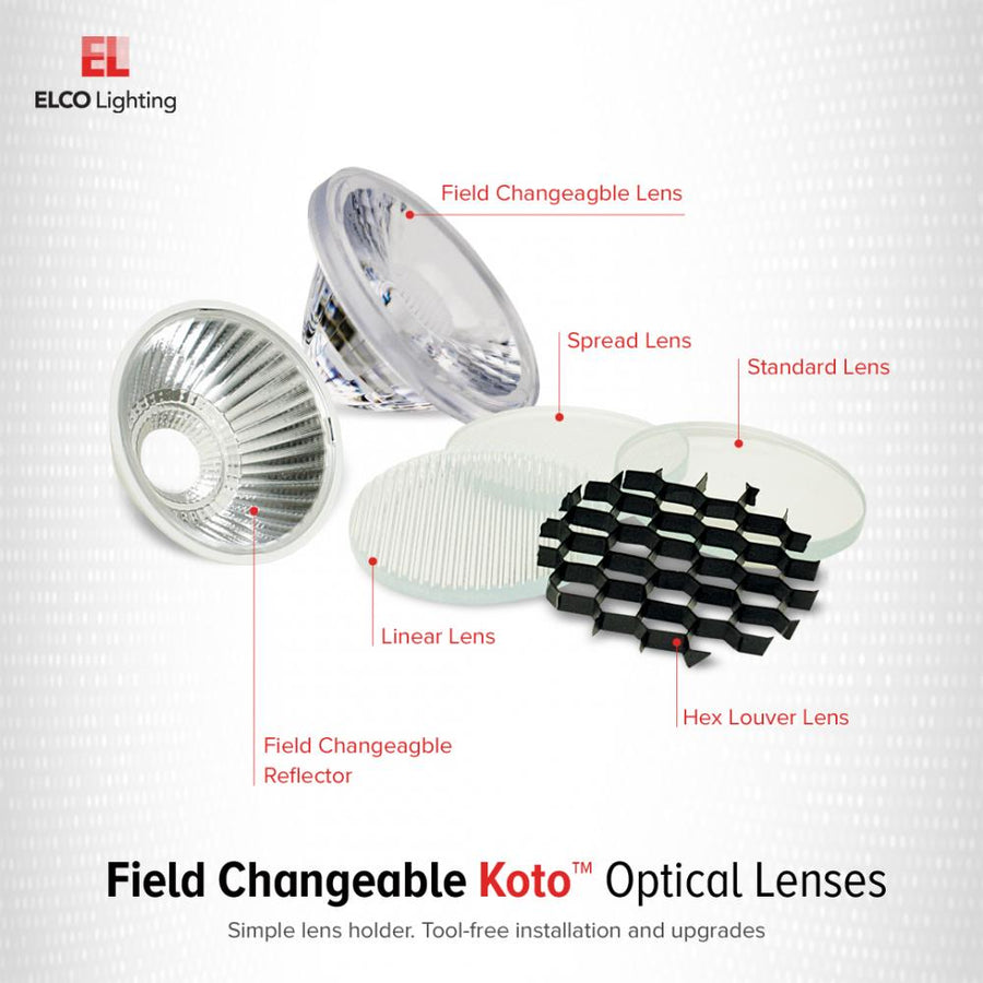 Elco Lighting Koto LED Module, 10.5W, CCT Selectable, CRI90, Triac/ELV, 38° Beam, ELK08CT5