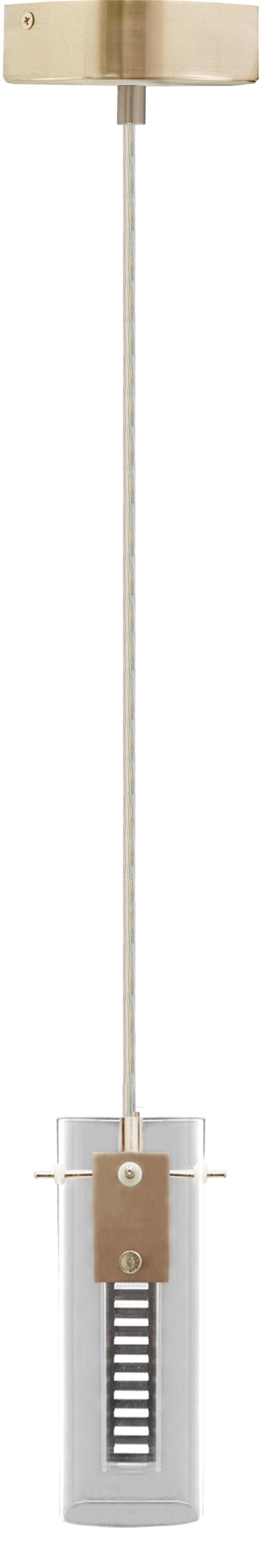 Westgate Mfg LCFH Single Hologram Pendant, 12W, CCT Selectable, CRI90+, TRIAC, Frosted Glass, Brushed Nickel, LCFH-1L-MCT5