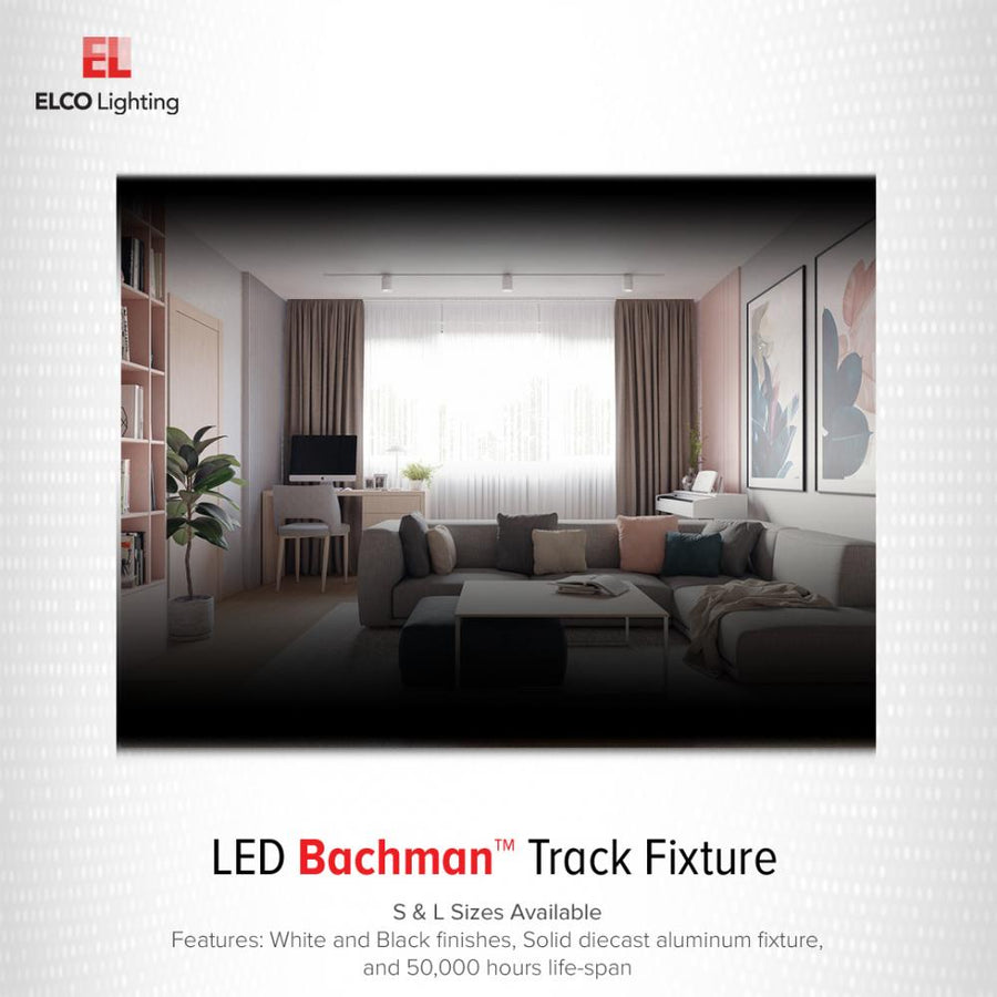 Elco Lighting Bachman Track Head, 20W, 3000K, Adjustable Beam, Triac/ELV, White, ET75830DW