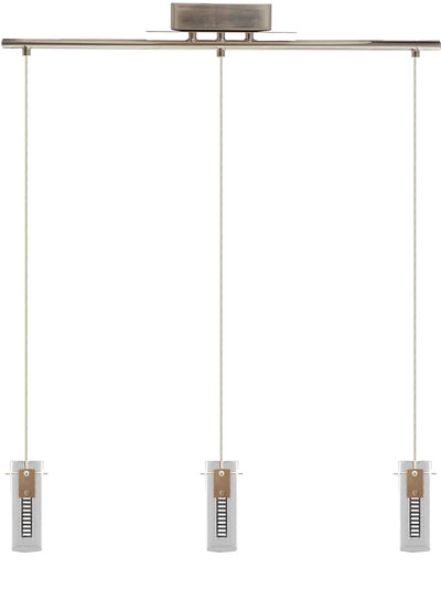 Westgate Mfg LCFH Triple Hologram Linear Pendant, 36W, CCT Selectable, CRI90+, TRIAC, Brushed Nickel, LCFH-3LS-MCT5