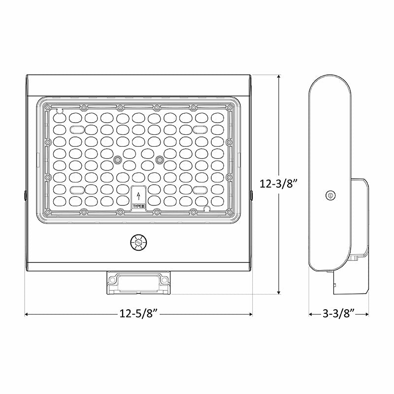 Westgate Mfg LFX Large Flood/Area Light, 50/80/100/150W, 5000K, 0-10V Dimmable, 120-277V, Bronze, LFX-LG-50-150W-50K