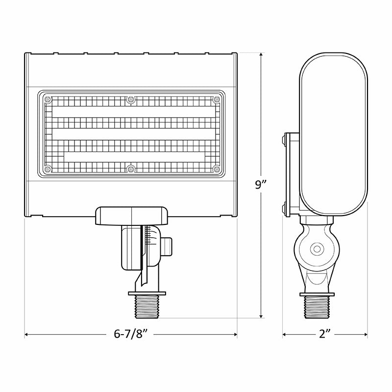 Westgate Mfg LFX Small Flood Light, 10/15/20/30W, 4000K, 0-10V, Knuckle, LFX-SM-10-30W-40K-KN