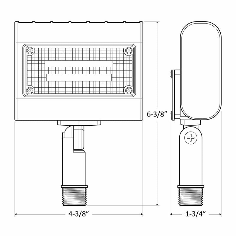 Westgate Mfg LFX-XS Flood/Area Light, 15W, 4000K, 0-10V Dimmable, TYPE III, Bronze, LFX-XS-15W-40K-KN