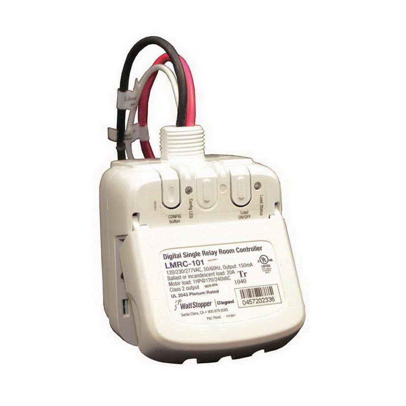 Wattstopper Digital Single Relay Room Controller, On/Off, 120-277V, LMRC-101