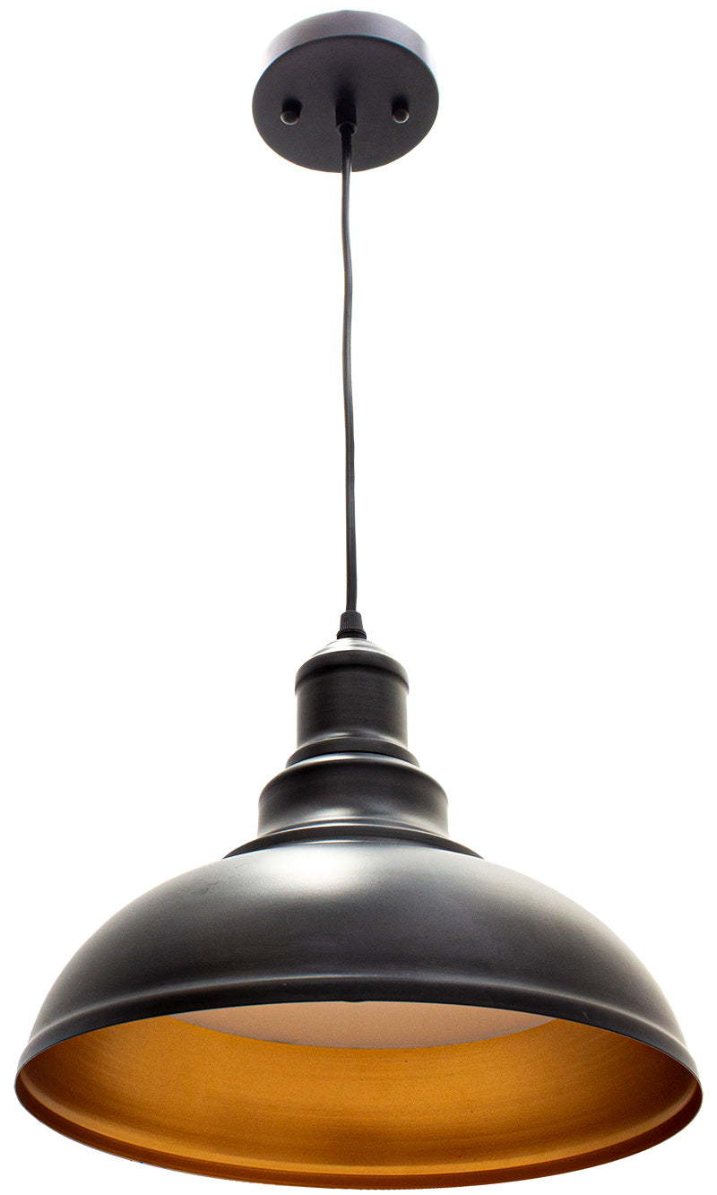 Westgate Mfg LCFA Vintage Pendant, 25W, CCT Selectable, CRI90, TRIAC, 12 In., Black, LCFA-MCT5-BK
