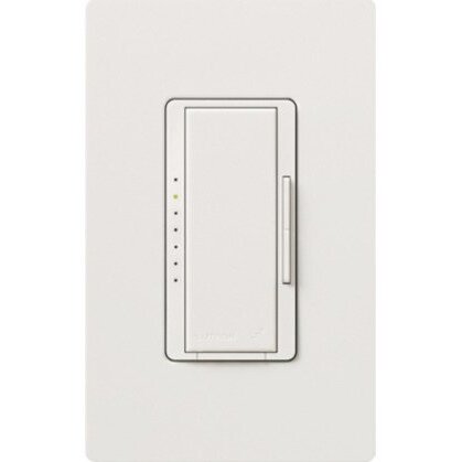 Lutron Maestro Wireless Dimmer, Electronic Low-Voltage, Multi-Location/Single-Pole, 120V, Vive Enabled, White MRF2S-6ELV120-WH