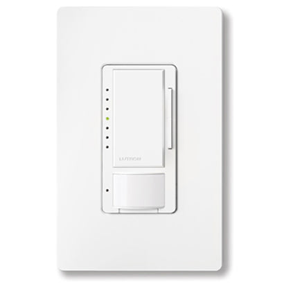 Lutron Maestro RF Occupancy Sensor Dimmer, 8A, 0-10V, White, MRF2S-8SD010-WH