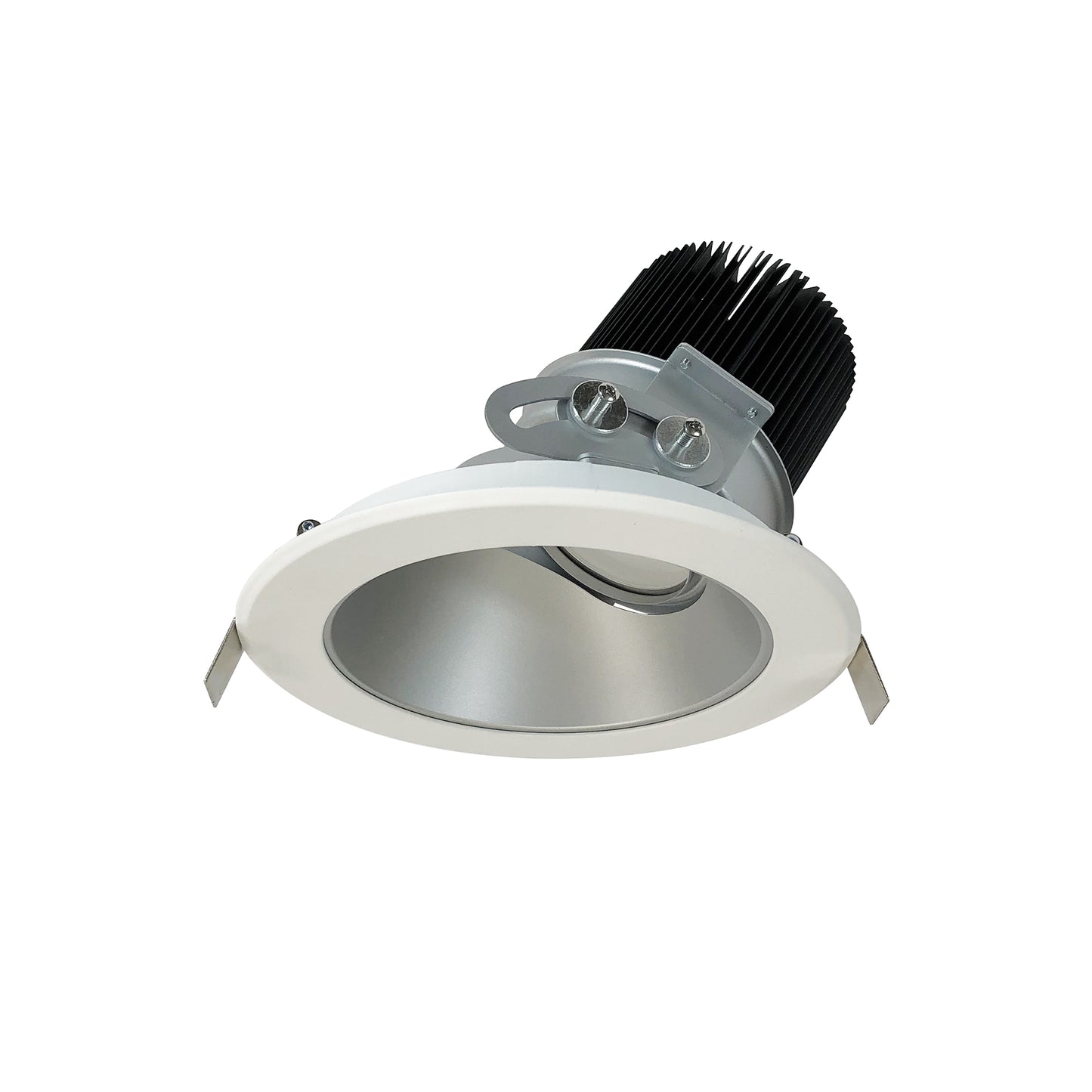 Nora Lighting 6" Sapphire II High Lumen Adjustable Downlight, Round 50-Degree Medium Reflector, 3500lm, 4000K, Haze/White   NC2-639L3540MHWSF