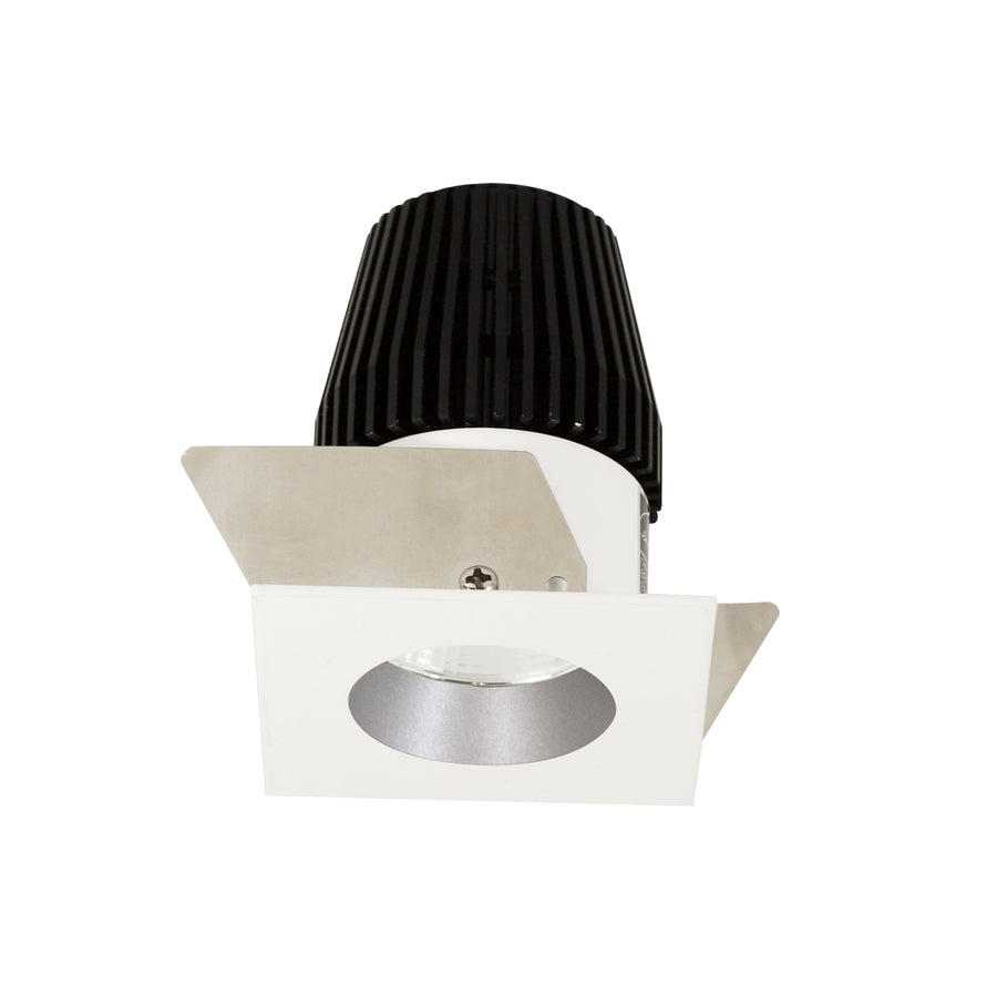 Nora Lighting 1" Iolite LED NTF Square Reflector with Round Aperture, 600lm, Comfort Dim, Haze Reflector / White Flange NIO-1SNGCDXHW