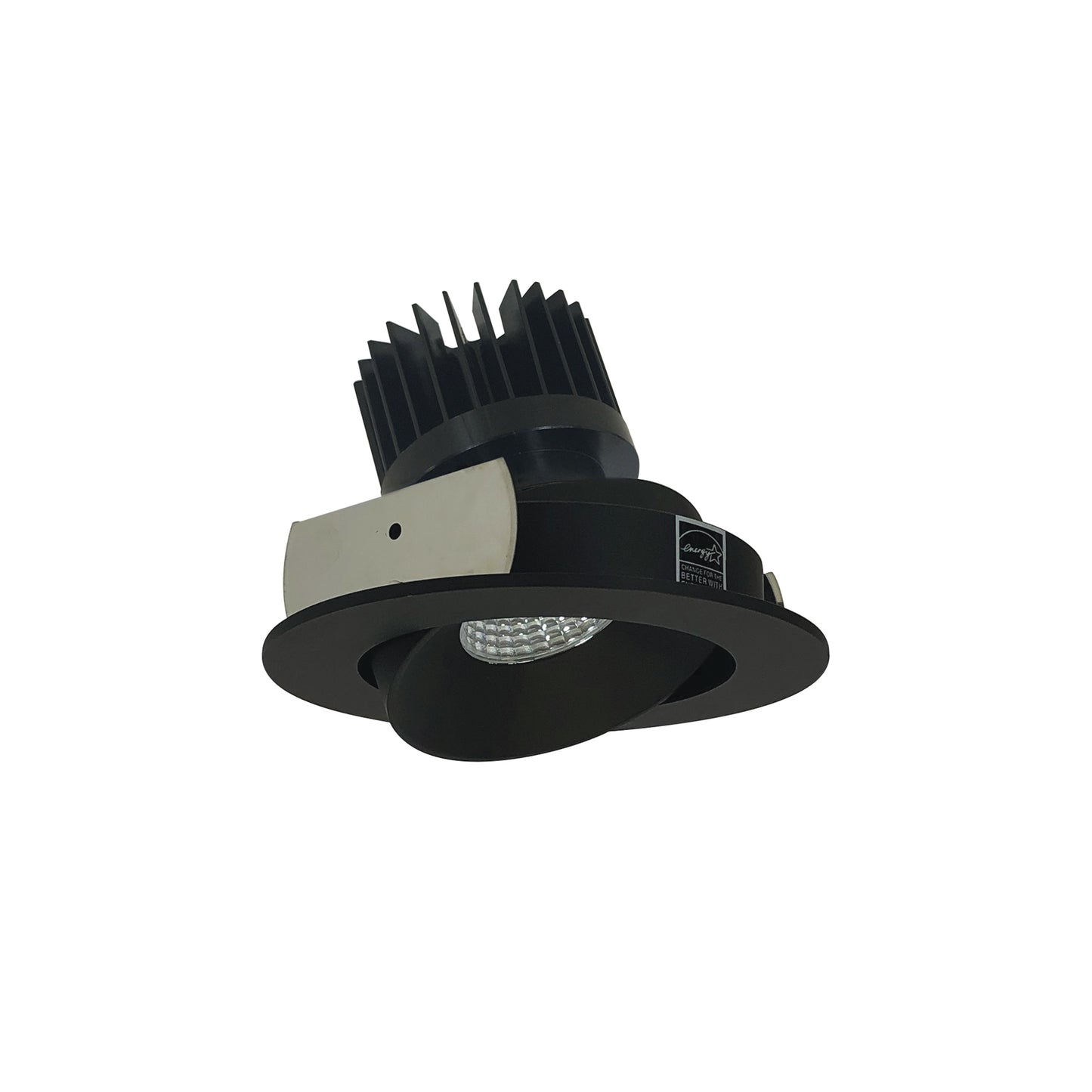 Nora Lighting 4" Iolite LED Round Adjustable Cone Reflector, 1000lm / 14W, 2700K, Black Reflector / Black Flange NIO-4RC27XBB/10