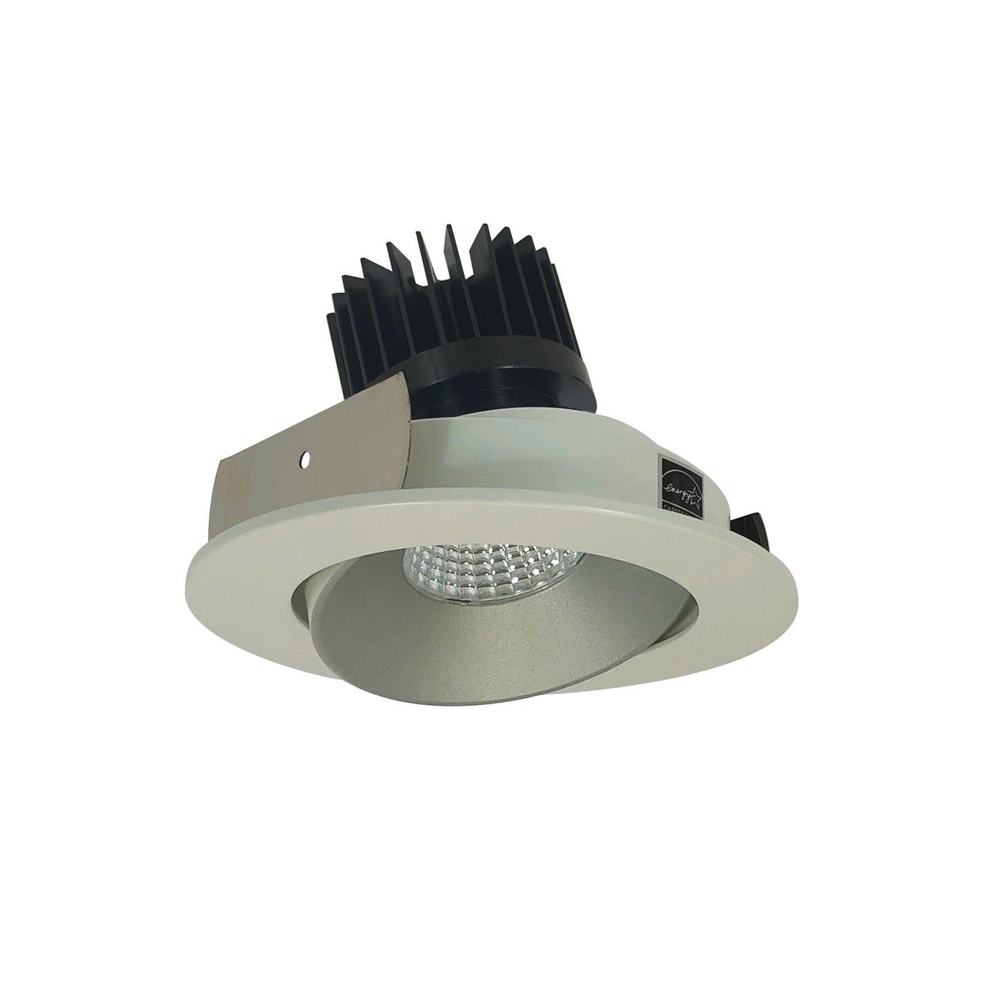 Nora Lighting 4" Iolite LED Round Adjustable Cone Retrofit, 1000lm / 12W, 3000K, Haze Reflector / White Flange NIR-4RC30XHW/10