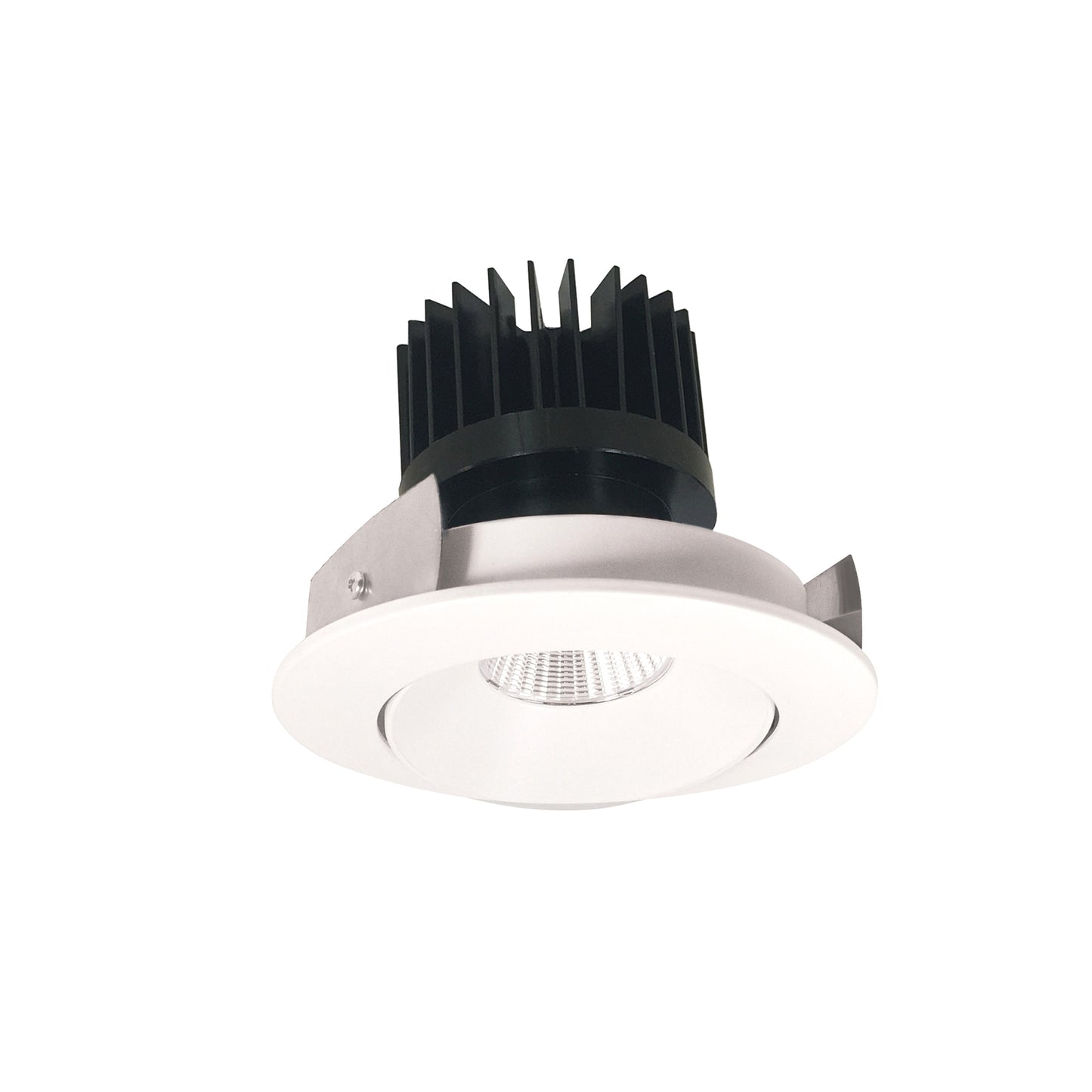Nora Lighting 2" Iolite LED Round Adjustable Cone Reflector, 10-Degree Optic, 850lm / 12W, 4000K, Matte Powder White Reflector / Matte Powder White Flange NIOB-2RC40QMPW