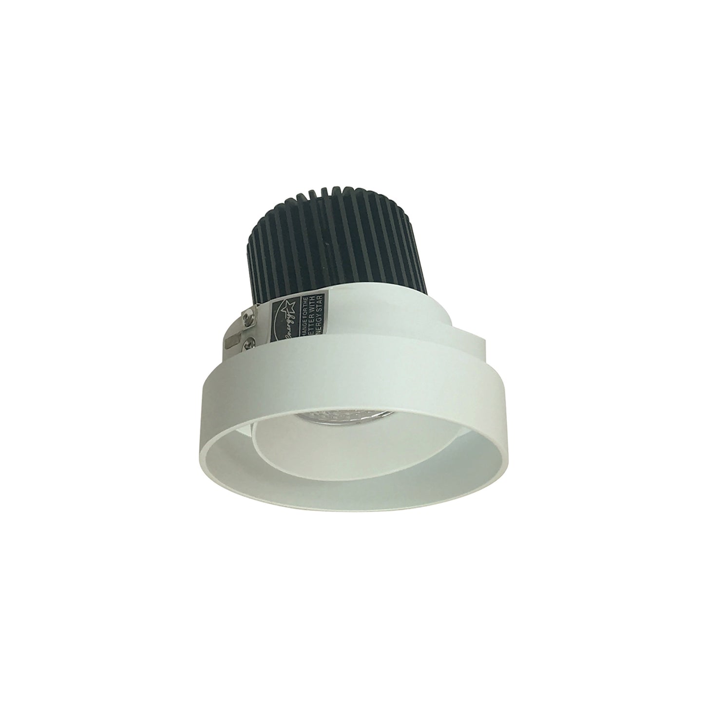 Nora Lighting 4" Iolite LED Round Trimless Adjustable, 1500lm/2000lm/2500lm (varies by housing), 3500K, White Adjustable / White Reflector NIO-4RTLA35XWW/HL