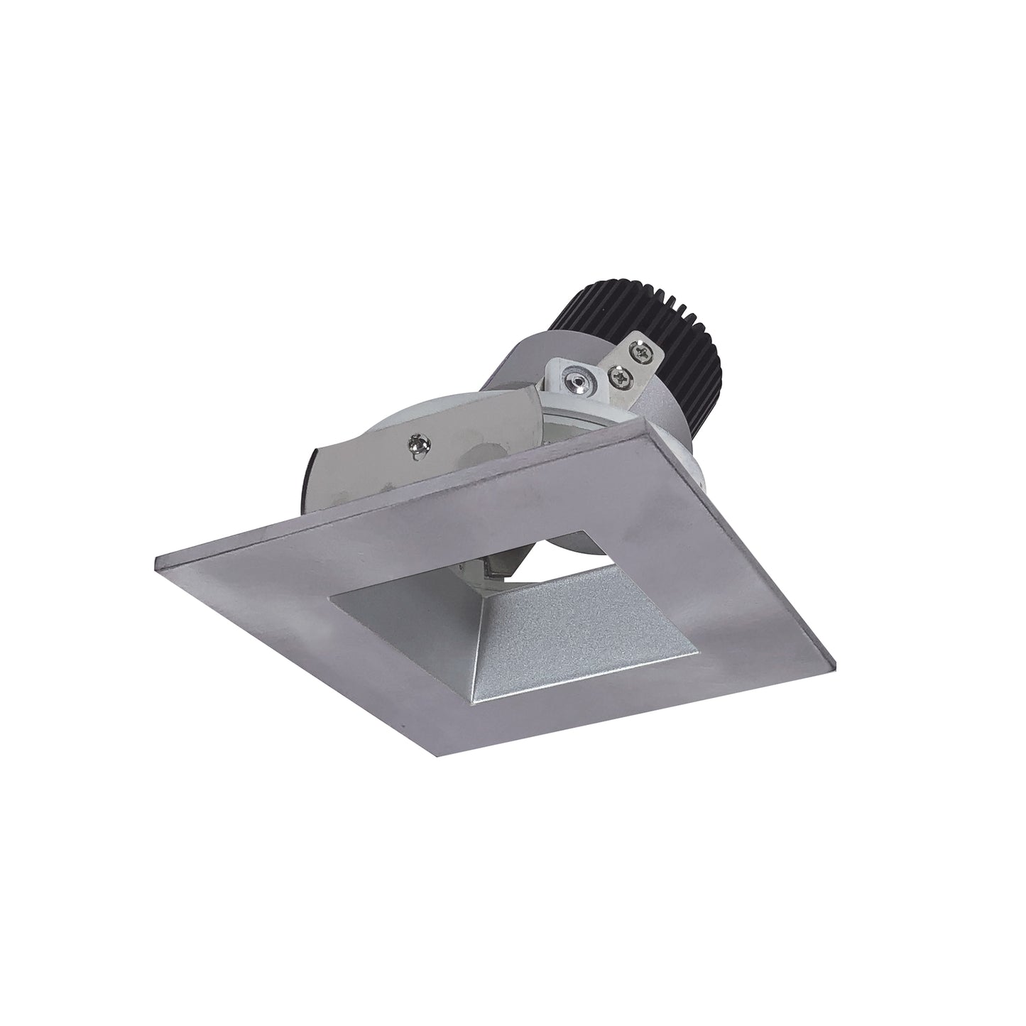 Nora Lighting 4" Iolite LED Square Adjustable Reflector with Square Aperture, 10-Degree Optic, 850lm / 12W, 2700K, Haze Reflector / Natural Metal Flange NIO-4SDSQ27QHN