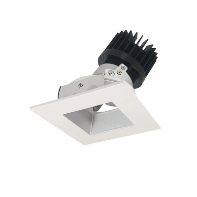 Nora Lighting 4" Iolite LED Square Adjustable Reflector with Square Aperture, 1500lm/2000lm (varies by housing), 3500K, Haze Reflector / Matte Powder White Flange NIO-4SDSQ35XHZMPW/HL