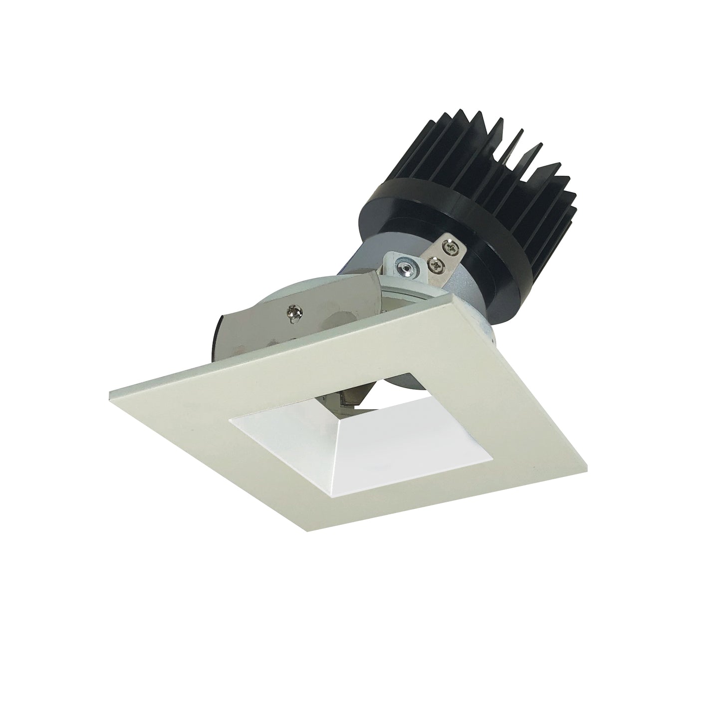 Nora Lighting 4" Iolite LED Square Adjustable Reflector with Square Aperture, 1500lm/2000lm (varies by housing), 2700K, White Reflector / White Flange NIO-4SDSQ27XWW/HL