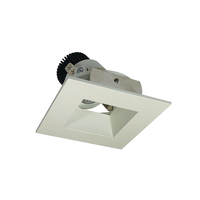 Nora Lighting 4" Iolite LED Square Adjustable Reflector with Square Aperture, 10-Degree Optic, 850lm / 12W, 3000K, White Reflector / White Flange NIO-4SDSQ30QWW