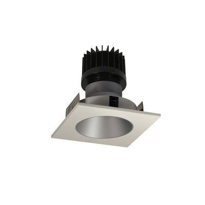 Nora Lighting 4" Iolite LED Square Reflector with Round Aperture, 1000lm / 14W, 2700K, Haze Reflector / White Flange NIO-4SNDC27XHW/10