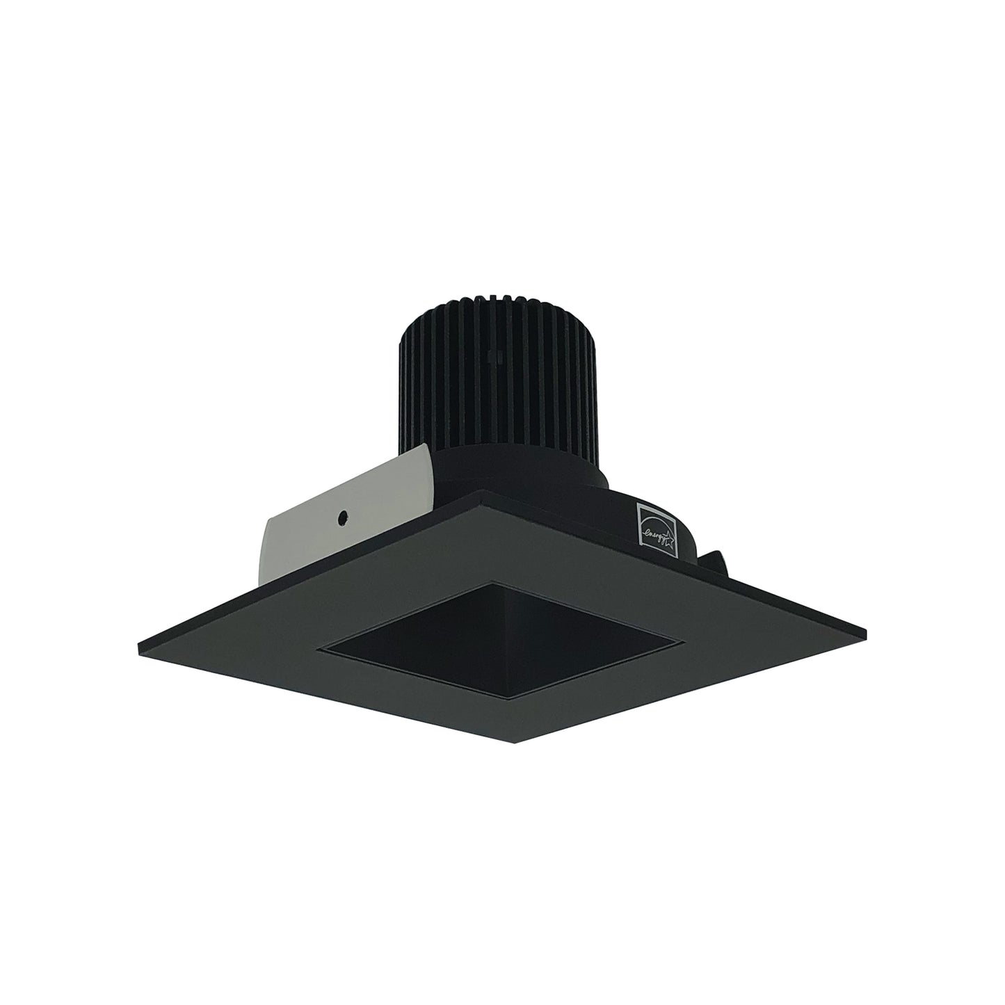 Nora Lighting 4" Iolite LED Square Reflector with Square Aperture, 10-Degree Optic, 850lm / 12W, 2700K, Black Reflector / Black Flange NIO-4SNDSQ27QBB