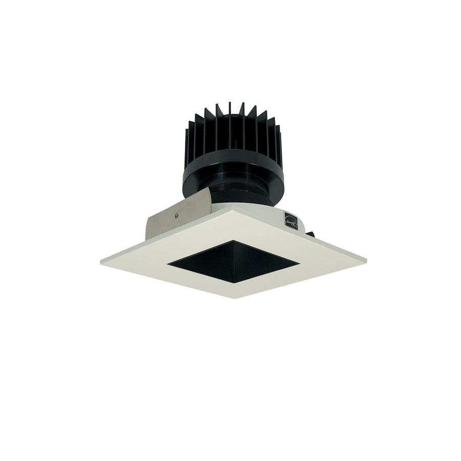 Nora Lighting 4" Iolite LED Square Reflector with Square Aperture, 1500lm/2000lm/2500lm (varies by housing), 5000K, Black Reflector / White Flange NIO-4SNDSQ50XBW/HL