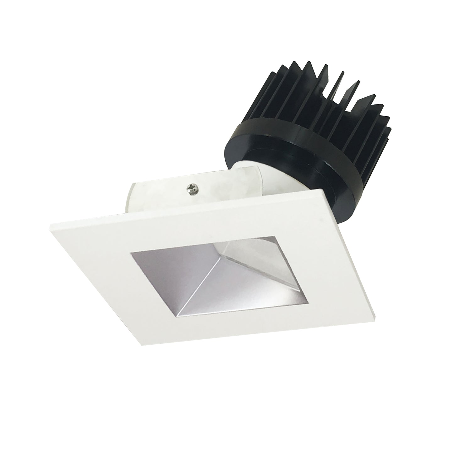 Nora Lighting 4" Iolite LED Square Wall Wash, 1500lm/2000lm (varies by housing), 2700K, Haze Reflector / Matte Powder White Flange NIO-4SW27XHZMPW/HL