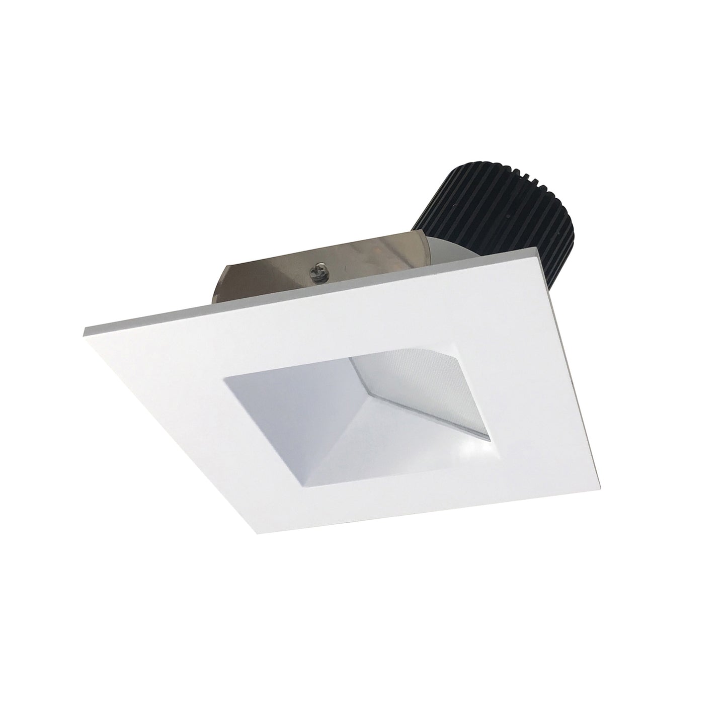 Nora Lighting 4" Iolite LED Square Wall Wash, 800lm / 14W, Comfort Dim, Haze Reflector / Matte Powder White Flange NIO-4SWCDXHZMPW