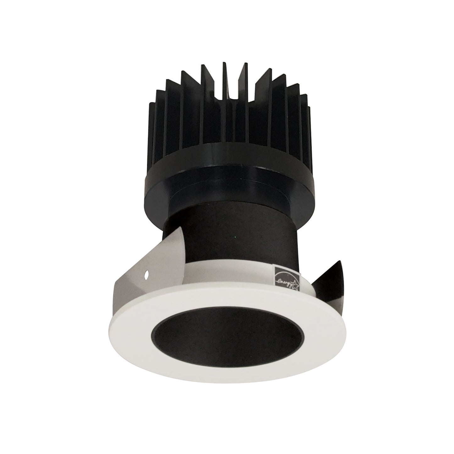 Nora Lighting 2" Iolite LED Round Reflector, 800lm / 14W, 5000K, Black Reflector / White Flange NIOB-2RNDC50XBW