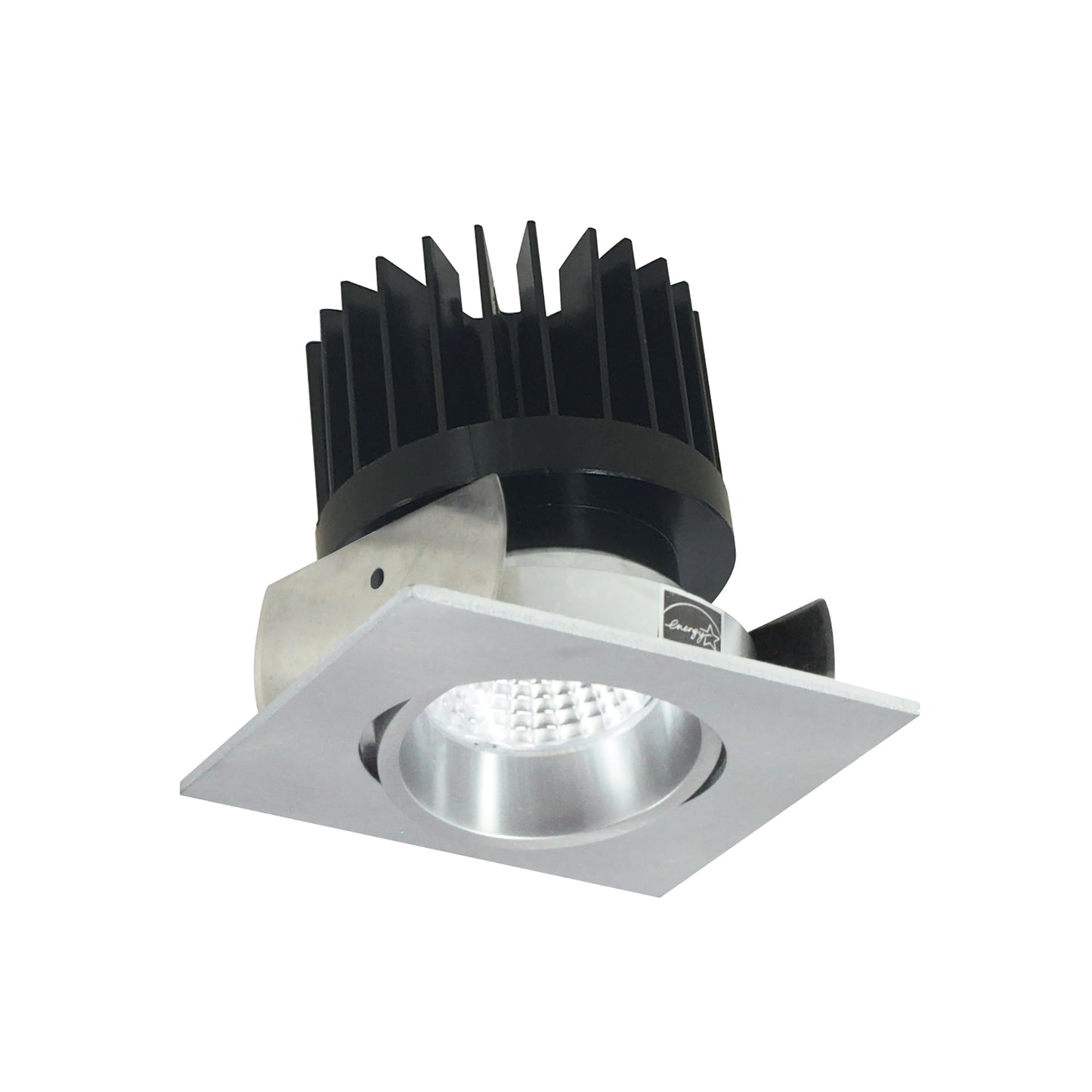 Nora Lighting 2" Iolite LED Square Adjustable Cone Reflector, 1500lm/2000lm/2500lm (varies by housing), 2700K, Natural Metal Reflector / Natural Metal Flange NIOB-2SC27XNN/HL